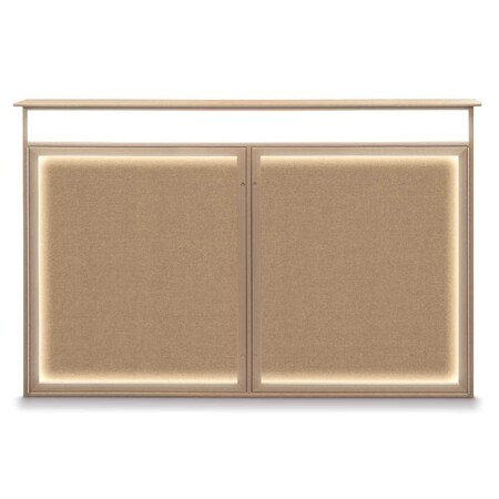 United Visual Products Open Faced Traditional Rounded Corkboard UV647ARC-BRONZE-RUBBER